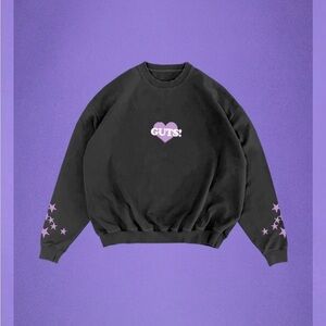Olivia Rodrigo GUTS world tour crewneck pullover in black size small